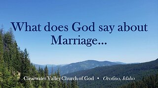 Marriage/Jesus Christ/The Church
