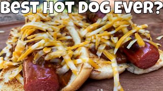 SRF WAGYU Chili Dogs on the Pit Boss Flat Top Griddle | Best Hot Dog Ever?