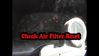 Ford F250 Powerstroke Check CHK Air Filter warning light reset, clogged air filter reset F350 F150