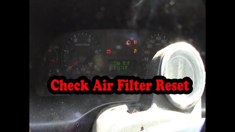 Ford F250 Powerstroke Check CHK Air Filter warning light reset, clogged air filter reset F350 F150