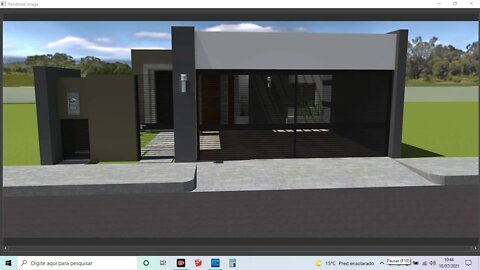 planta3d casa moderna sktchup