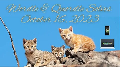 Wordle & Quordle of the Day for October 16, 2023 ... Happy Feral Cat Day.