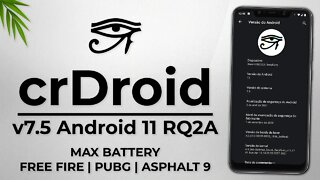 crDroid ROM v7.5 | Android 11 | A ROM PERFEITA PARA BATERIA E CUSTOMIZAÇÕES!