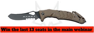 Fox 447COD ALSR2 Linerlock Knife Brown FRN Handle MINI for the last 13 seats in the main webinar