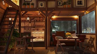 Rainy Jazz Cafe - Slow Jazz Music in Ambient in Coffee shop for Work, Study and Relaxation