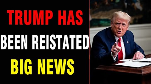 POTUS HAS BEEN REINSTATED! BIG NEWS HAS COME OUT TODAY SATURDAY JANUAR