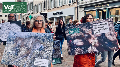 VgT - Demonstration - Genug ist genug! Das Urteil im Fall „Tierquälerei Hefenhofen“ ist ein Skandal.