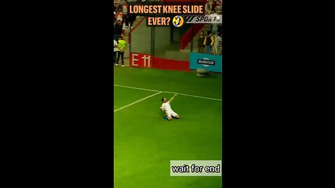 Longest knee slide ever in football history 😱🤣