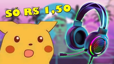 O INEXPLICÁVEL HEADSET GAMER de R$ 1,50 (deu cadeia?) ft. @Thicos Bey