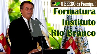 Bolsonaro discursa na Cerimônia de Formatura do Instituto Rio Branco