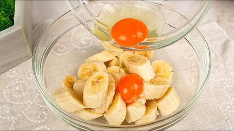 Only 1 banana and 2 eggs recipe! 😋 2 Quick, easy and very tasty recipes!