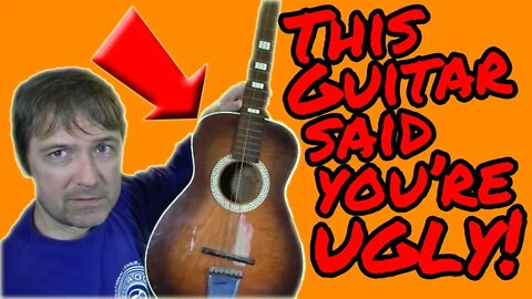 $50 Vintage Acoustic Guitar...Let's Polish this TURD and Hear It Speak