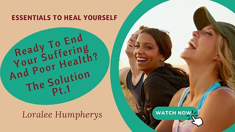 Ready To End Your Suffering And Poor Health? The Solution Pt.1