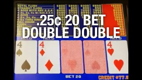 .25¢ Double Double Bonus #VideoPoker