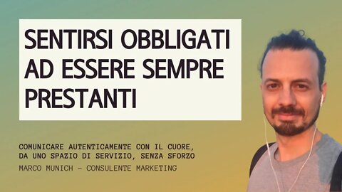 SENTIRSI OBBLIGATI A ESSERE PRESTANTI