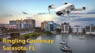 Sarasota Ringling Causeway - drone video