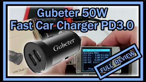 Gubeter 50W USB Fast Car Charger Adapter YFTC01B-2C PD 3.0 Port Cigarette Lighter FULL REVIEW