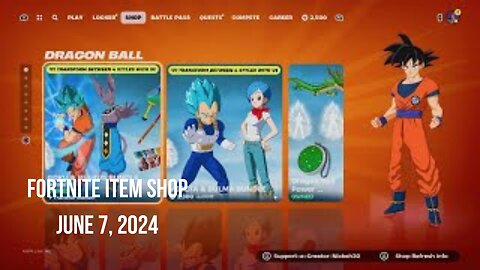 Fortnite Item Shop|June 7, 2024(*Dragon Ball Returns*)