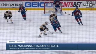 Nathan MacKinnon out indefinitely with facial fracture, concussion
