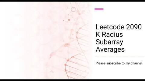 Leetcode 2090 K Radius Subarray Averages