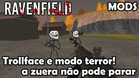 Trollface e modo terror no Ravenfield (Mods) Gameplay PT-BR