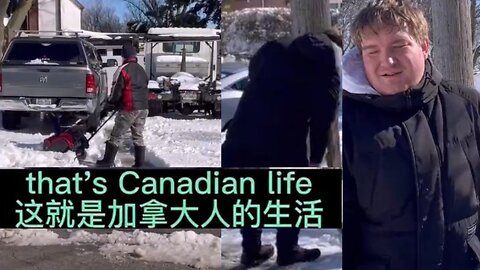 Foreigners Experience Canadians Embracing Snowstorm Life