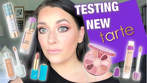 TESTING NEW TARTE MAKEUP! HAUL, UNBOXING, AND FULL FACE!