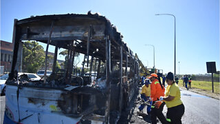 MyCiti bus burnt on the N2 in Cape Town