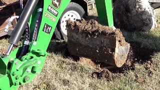 Big Ole' Bucket for Deere 1025R/2038R/30xxE Backhoe - Planting Trees