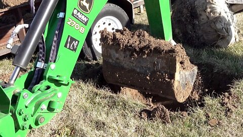 Big Ole' Bucket for Deere 1025R/2038R/30xxE Backhoe - Planting Trees