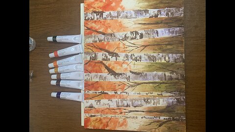 Birch Trees in watercolor