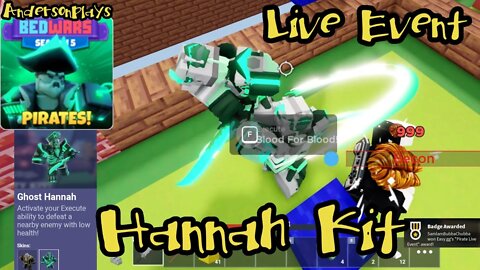 AndersonPlays Roblox BedWars 🏴‍☠️ [PIRATES!] Update - Live Event + Hannah Kit Bundle