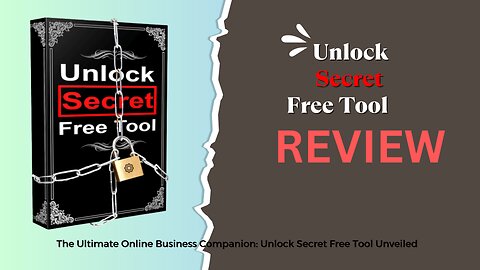 The Ultimate Online Business Companion: Unlock Secret Free Tool Unveiled (Demo Video)