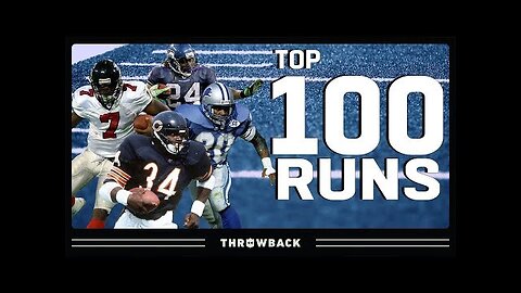 Top 100 Runs in NFL History!