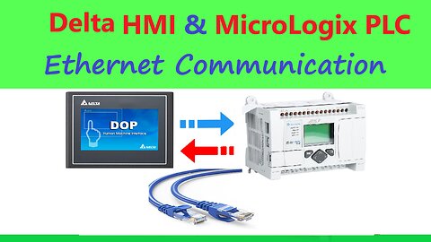 0126 - Communication AB Micrologix PLC and HMI Delta via ethernet