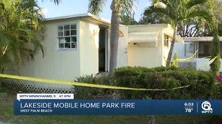 Mobile home fire near West Palm Beach sends person to hospital