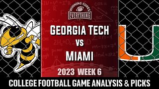 Georgia Tech vs Miami Picks & Prediction Against the Spread 2023 College Football Analysis