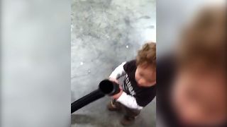 Kid Gets Hand Stuck In Vacuum