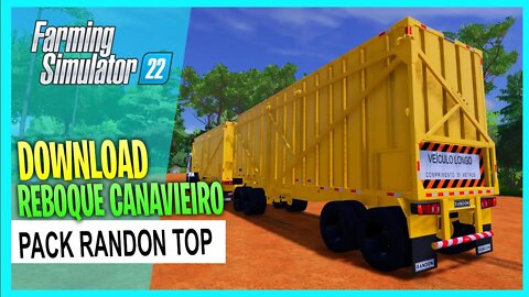 ▶️MOD FS22 - PACK REBOQUE RANDON CANAVIEIRO FARMING SIMULATOR 22