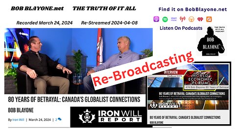 2024-04-11 - Bob Blayone - REBROADCAST interview from the IRON WILL REPORT