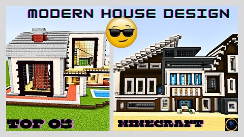 Top 03 modern house in Minecraft, survival world luxury house in minecraft #minecraft #gaming