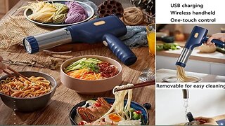 Electric Handheld Pasta Makers Automatic Portable Noodle Ramen Machine Rechargeabl