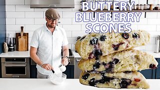 The Trick to Buttery Flaky Blueberry Scones