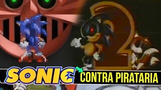 Telas Assustadoras do Sonic 2 e Sonic 3 contra Pirataria #shorts