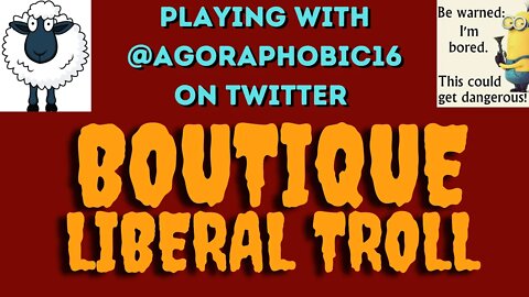 Boutique Liberal Twitter Troll, And I Was Bored While Video Editing lol Part 1.