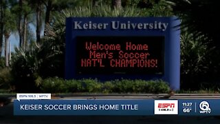 Keiser soccer brings home national title