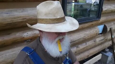 How I Sharpen a Carpenters Pencil, Log Cabin Build