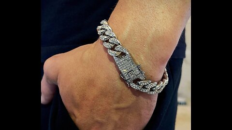 HH Bling Empire Gold Silver Diamond Bracelets for Men and Women,Unisex Tennis Bracelets with Cu...