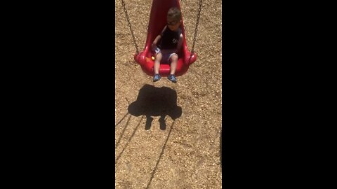 Our Boy being too cool for this swing LoL