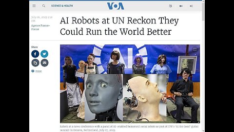 Time To Torch These Things! Globalists Are Pushing For Robots To Run World Government!